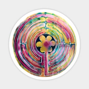 Watercolor Labyrinth Maze Magnet